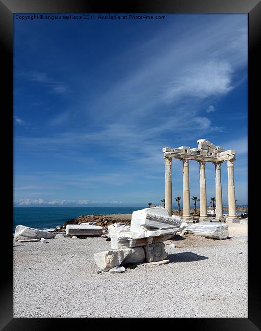 The Temple of Apollo Side Turkey Framed Print by Angela Wallace