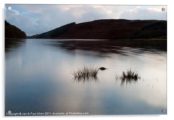 Llyn Geirionydd North Wales at Dawn Acrylic by Jan Allen