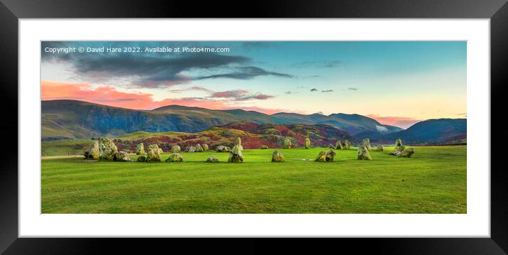 Castlerigg Stone Circle Framed Mounted Print by David Hare