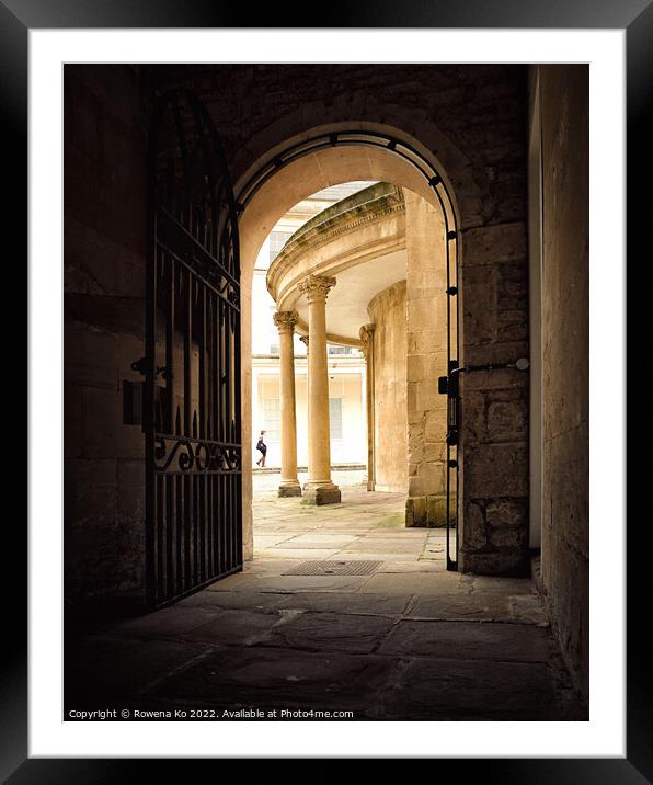 Looking at the Cross Bath through an Arch Gate Framed Mounted Print by Rowena Ko