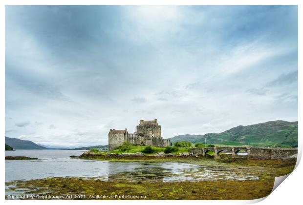 Eilean Donan castle, Scottish Highlands Print by Delphimages Art