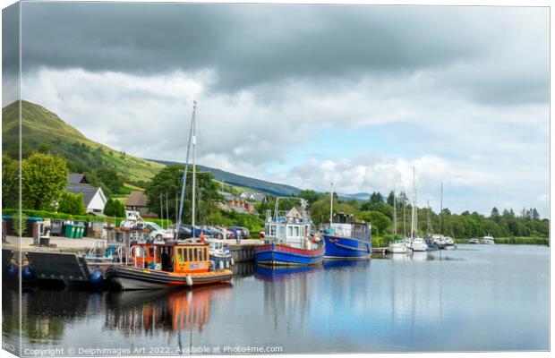 Caledonian Canal near Fort William, Scotland Canvas Print by Delphimages Art