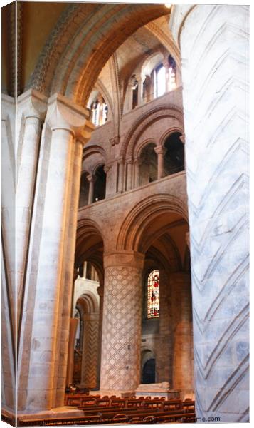 Durham Cathedral Architecture Canvas Print by Richard Fairbairn