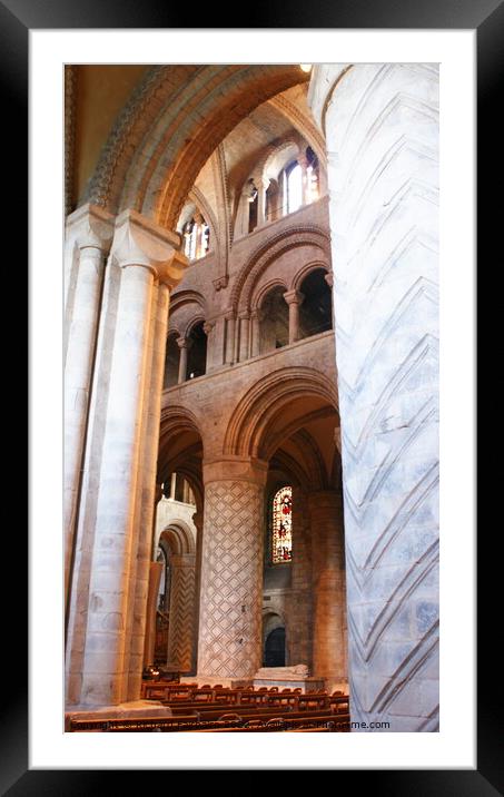 Durham Cathedral Architecture Framed Mounted Print by Richard Fairbairn