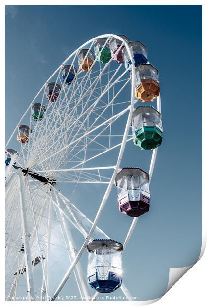 Bournemouth Big Wheel in the Autumn Sunshine Print by Paul Tuckley