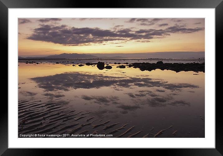 North beach Ardrossan Sunset Framed Mounted Print by Fiona Messenger