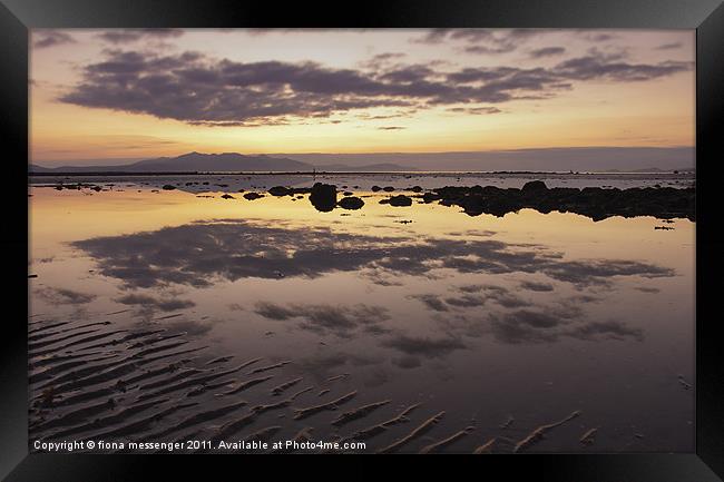 North beach Ardrossan Sunset Framed Print by Fiona Messenger
