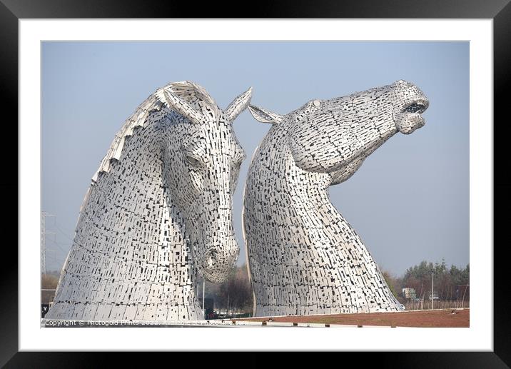 Kelpies prints , the Helix Falkirk canvas prints Framed Mounted Print by Photogold Prints
