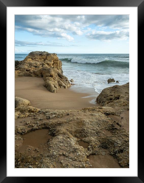 Incoming Tide at Oura Beach Framed Mounted Print by Tony Twyman