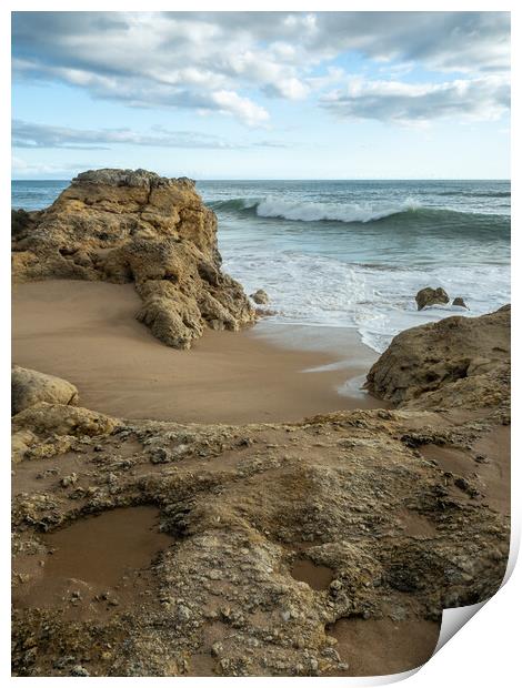 Incoming Tide at Oura Beach Print by Tony Twyman