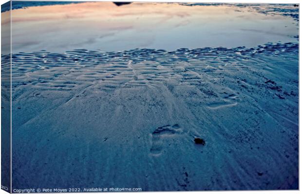 Footprints in the Sand  Canvas Print by Pete Moyes