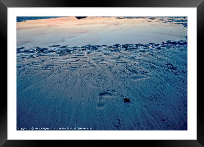 Footprints in the Sand  Framed Mounted Print by Pete Moyes