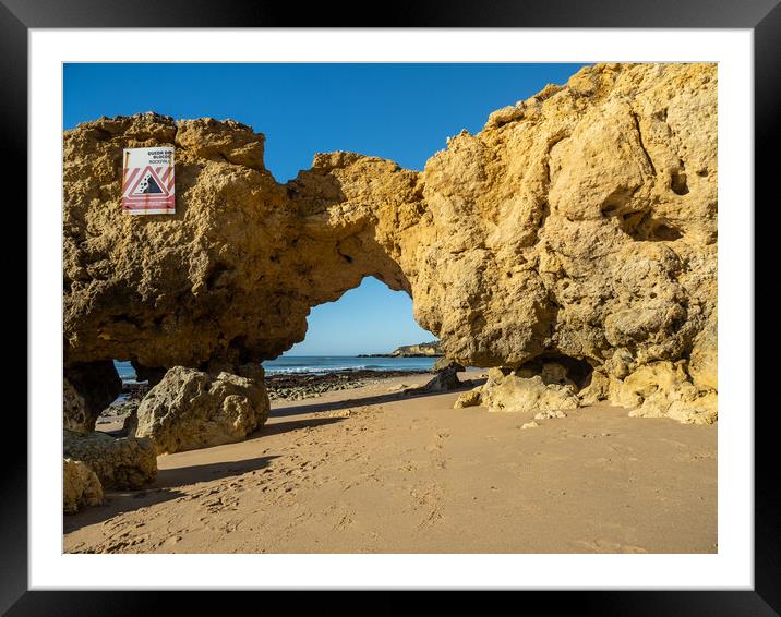Rock stack at Oura Beach Framed Mounted Print by Tony Twyman