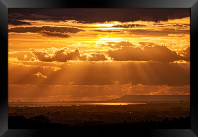 South Coast Sunset Framed Print by Malcolm McHugh