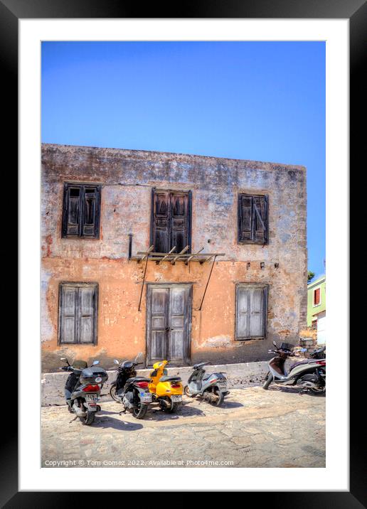 Transport in front of a ruin Framed Mounted Print by Tom Gomez