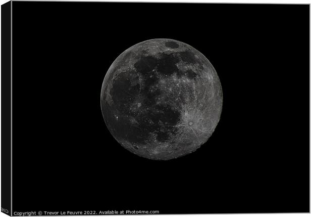 Death Star Moon Canvas Print by Trevor Le Feuvre