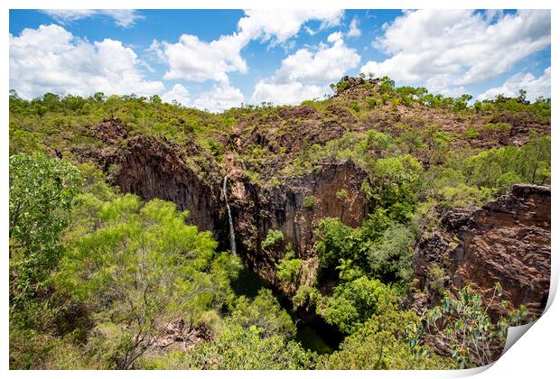 Litchfield NP Tolmer Falls  Print by Antonio Ribeiro