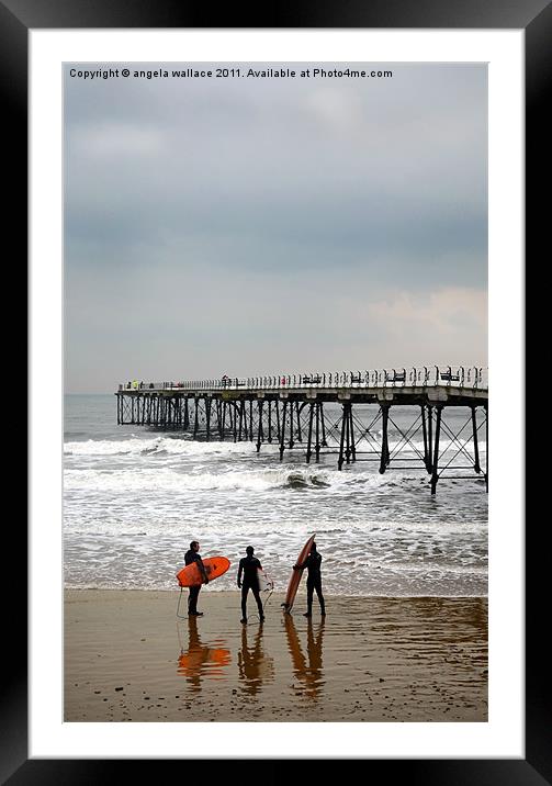Surfin Framed Mounted Print by Angela Wallace