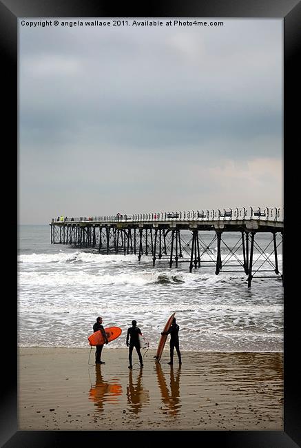 Surfin Framed Print by Angela Wallace