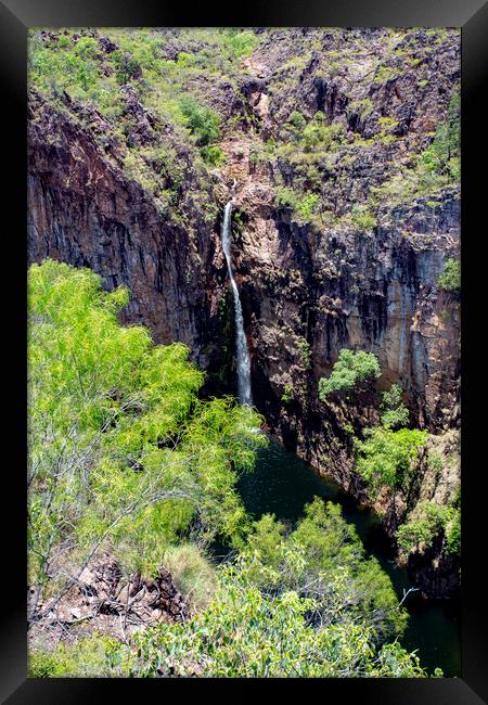 Litchfield NP Tolmer Falls  Framed Print by Antonio Ribeiro