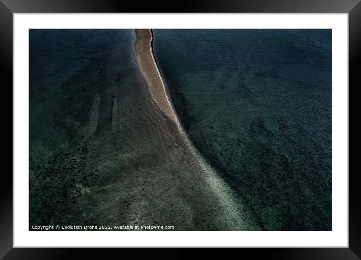 Where the tide turns Framed Mounted Print by Evolution Drone