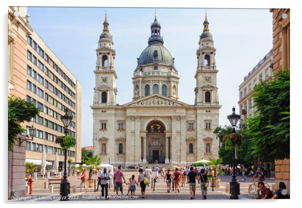 St Stephen Basilica - Budapest Acrylic by Laszlo Konya