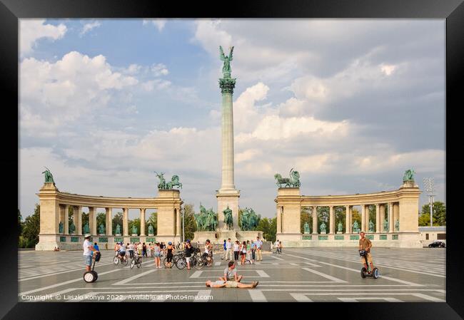 Heroes' Square - Budapest Framed Print by Laszlo Konya