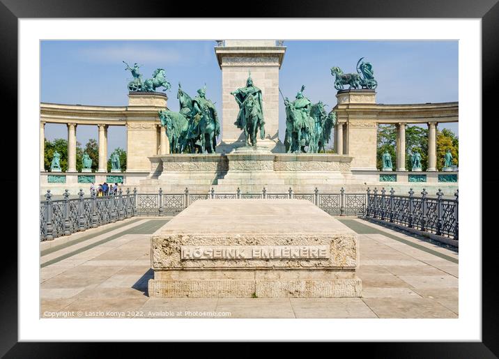 Heroes' Square - Budapest Framed Mounted Print by Laszlo Konya
