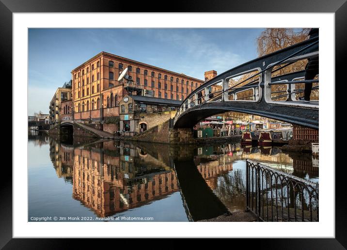 Camden Lock Reflections Framed Mounted Print by Jim Monk