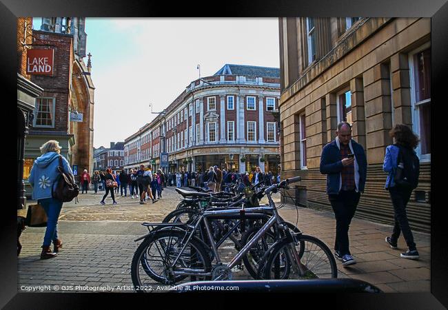 Google Where is Bettys Tearooms Framed Print by GJS Photography Artist