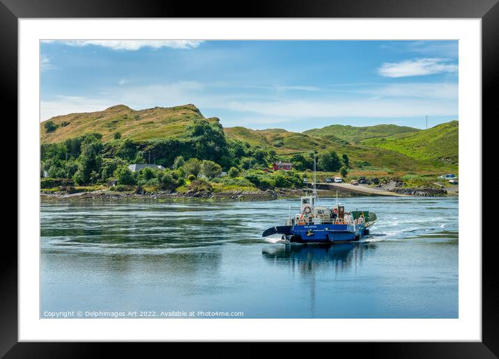 Ferry to Luing island, Argyll, Scotland, UK Framed Mounted Print by Delphimages Art