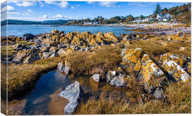 Rockliffe Beach at Dalbeattie in Dumfries and Gall Canvas Print by John Frid