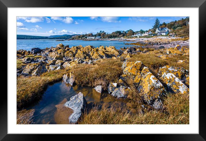 Rockliffe Beach at Dalbeattie in Dumfries and Gall Framed Mounted Print by John Frid