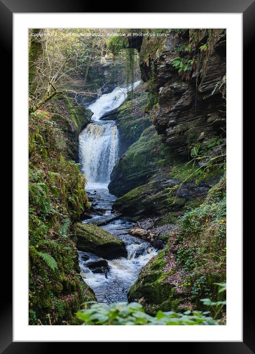 Rhaeadr Cynfal Waterfall  Framed Mounted Print by Pearl Bucknall