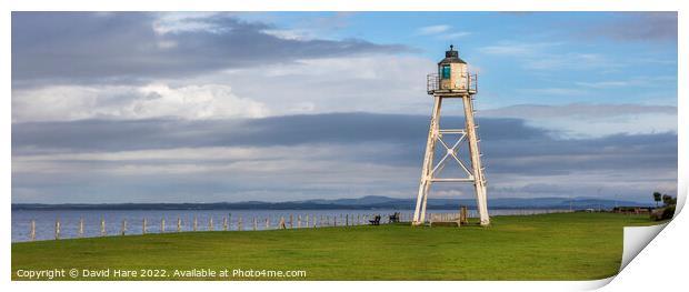 East Cote Lighthouse Print by David Hare