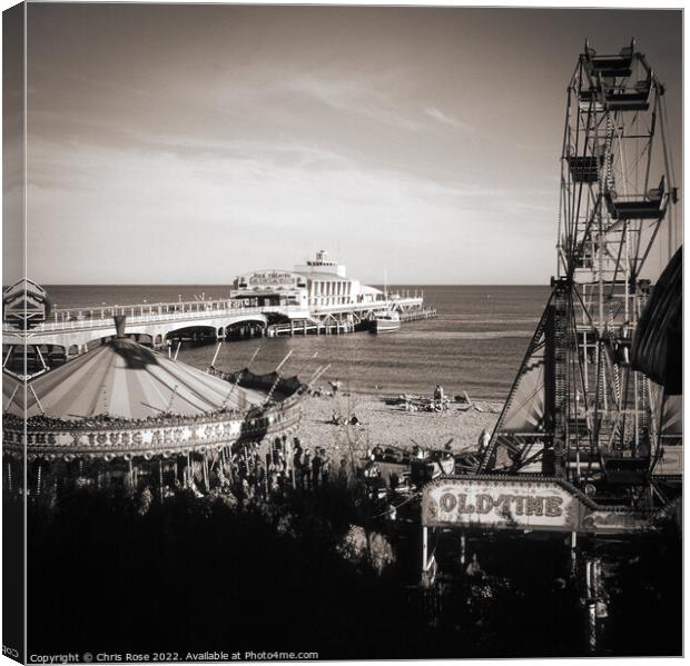 Seaside funfair, Bournemouth Canvas Print by Chris Rose