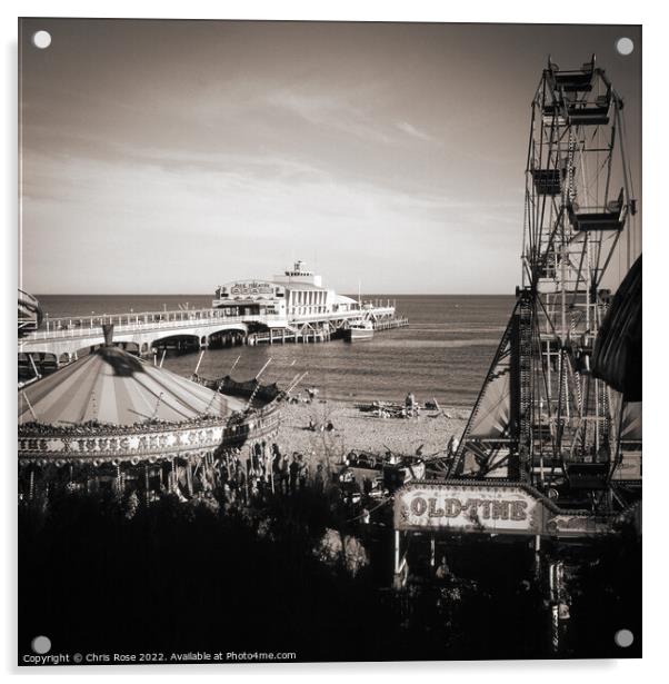 Seaside funfair, Bournemouth Acrylic by Chris Rose