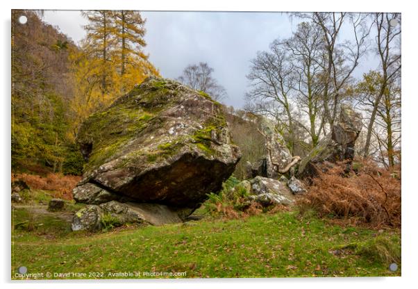 Bowder Stone Acrylic by David Hare