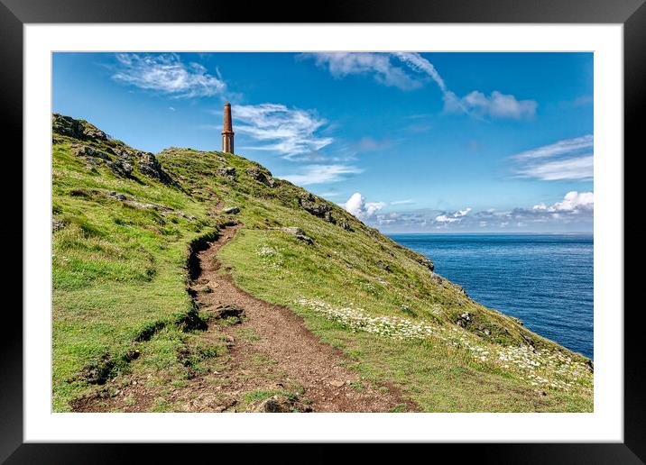 Towering Over the Tin Mines Framed Mounted Print by Roger Mechan