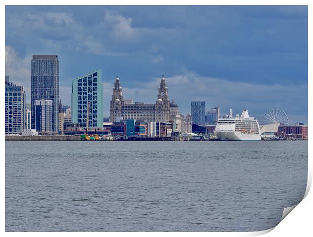 Liverpool Waterfront  Print by Victor Burnside