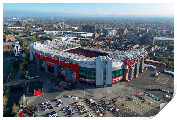 Old Trafford Print by Apollo Aerial Photography