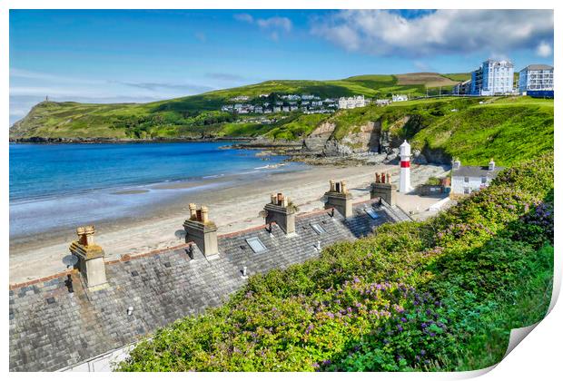 Discovering the Beauty of Port Erin Print by Roger Mechan