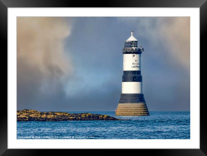 Penmon Lighthouse Framed Mounted Print by Rick Lindley