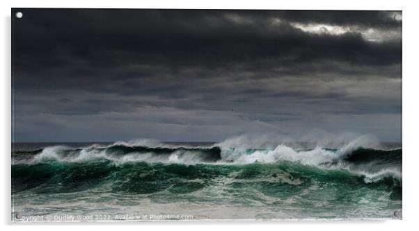 Majestic storm at Cabo Raso Acrylic by Dudley Wood