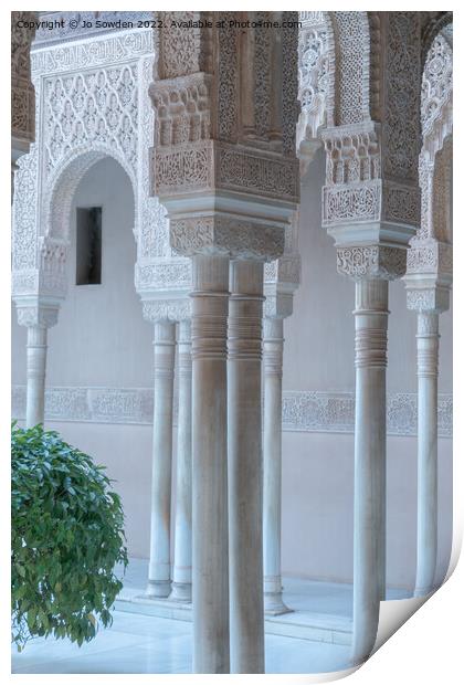The Nasrid Palace Architecture Print by Jo Sowden