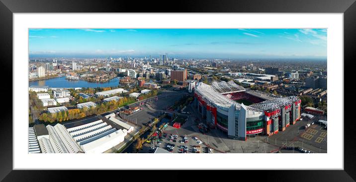 Salford Quays and Old Trafford Framed Mounted Print by Apollo Aerial Photography