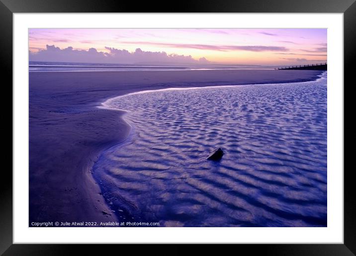 Sunset at Camber Sands Framed Mounted Print by Julie Atwal