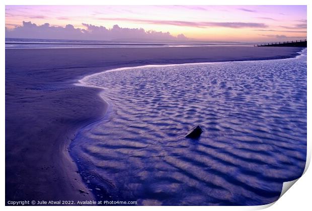 Sunset at Camber Sands Print by Julie Atwal