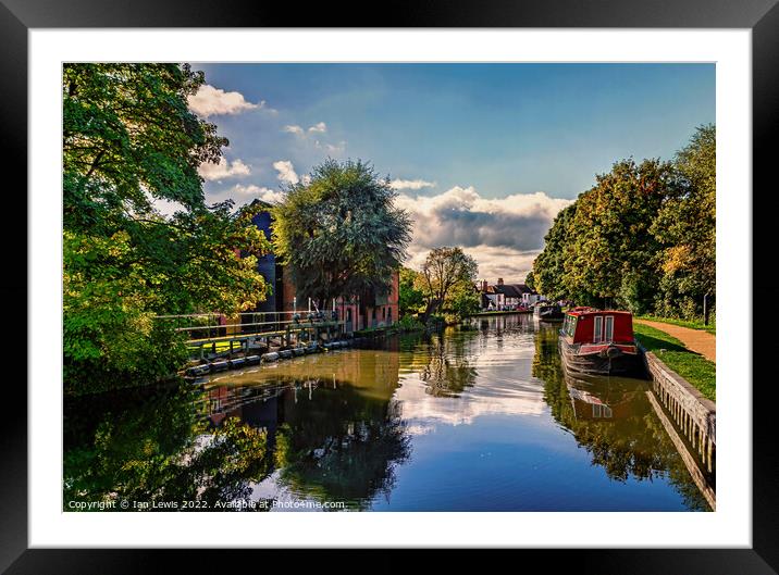 Serenity on the Kennet Framed Mounted Print by Ian Lewis