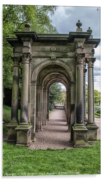 Enchanting Italian Archway at Trentham Gardens Acrylic by Holly Burgess